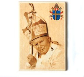 Pápež Ján Pavol ll drevený obraz