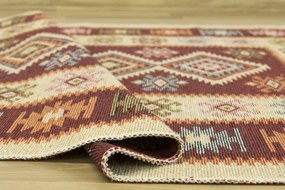 Obojstranný koberec / behúň Kilim bordový 2