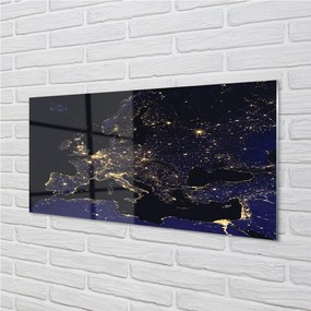 Sklenený obklad do kuchyne sky mapa svetle 125x50 cm