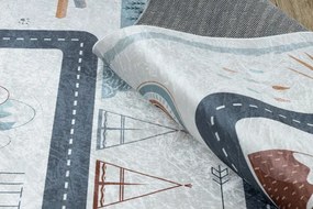 Detský koberec protišmykový BAMBINO 46980 biely / zelený