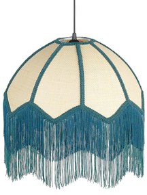 Závesná lampa prírodná a modrá MILAGRO Beliani