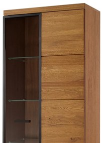 Vitrína Pratto 11 67 cm z masivu pravá dub Rustikal