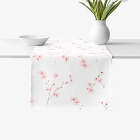 Goldea behúň na stôl 100% bavlnené plátno - kvitnúce sakury 50x180 cm