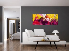 Obraz abstrakcie - maľba (120x50 cm)