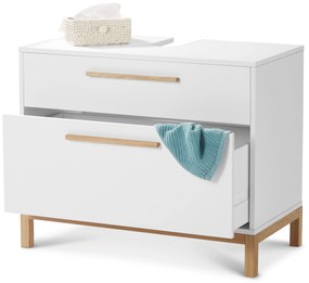 Skrinka pod umývadlo »Eklund« s 2 zásuvkami, biela