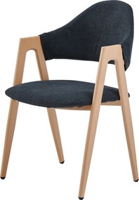 Jedálenská stolička látka/kov DCL-F4062 Farba: Čierna