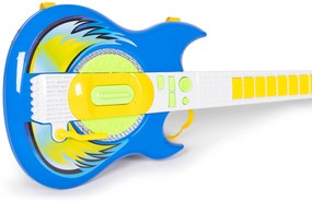 Hudobná sada mikrofón, elektrická gitara, stojany, mp3, modrá