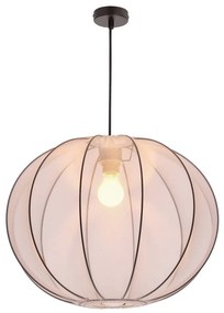 Biele závesné svietidlo s textilným tienidlom ø 52 cm Mellow – Candellux Lighting