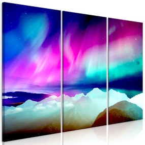 Artgeist Obraz - Wonderful Aurora (3 Parts) Veľkosť: 120x80, Verzia: Na talianskom plátne