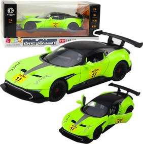 LEAN Toys Športové auto so svetlami Pull-Back Drive Sounds Green 1:22