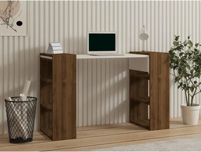 Pracovný stôl Handy Walnut and White