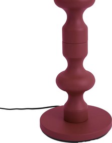 Retro stojaca lampa slivková s látkovým tienidlom 160 cm - Captain