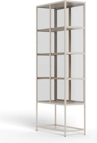 Vitrína Seaford 77x185,6 cm sivá