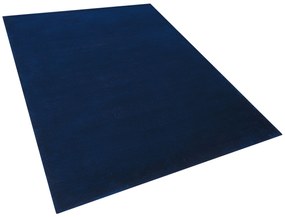 Viskózový koberec 160 x 230 cm tmavomodrý GESI II Beliani