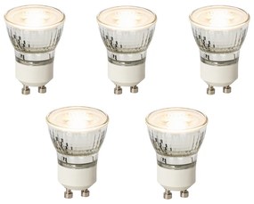 Sada 5 stmievateľných GU10 LED žiaroviek 35 mm 3W 220 lm 2700K
