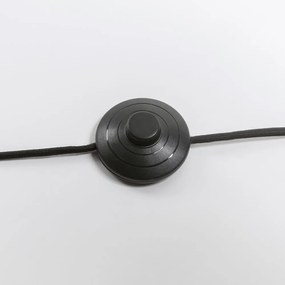 Čierna stojacia lampa s textilným tienidlom (výška 157 cm) Ikia - Kave Home
