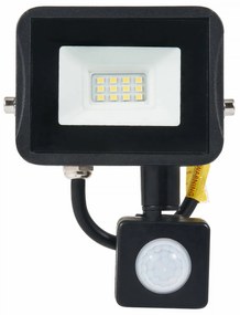 BERGE LED reflektor IVO so snímačom PIR - 10W - IP65 - 850Lm - teplá biela - 3000K