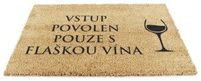 Rohožka z kokosového vlákna 40x60 cm Flaška Vína – Artsy Doormats