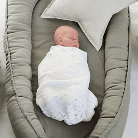 Bambusová prikrivka biela 80×100 cm