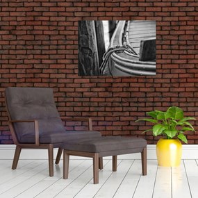 Obraz - Priviazaná loď (70x50 cm)
