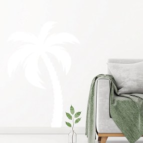 Veselá Stena Samolepka Palma Farba: bílá, Veľkosť: 40 x 27 cm