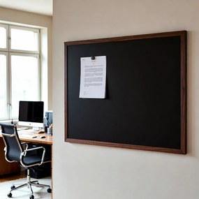 Toptabule.sk  Čierna magnetická tabuľa NATURE LINE v drevenom ráme PALISANDER 120x90 cm