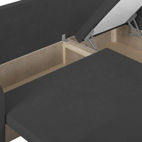 Rozkládací rohová sedací souprava TOKYO Černá