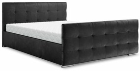 Manželská posteľ 160 cm Billie (čierna) (s roštom a úložným priestorom). Vlastná spoľahlivá doprava až k Vám domov. 1046824