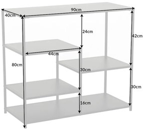 Dizajnový regál Damaris 90 cm čierny