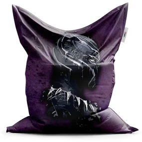 Sablio Sedací vak BLACK PANTHER z profilu Fialový hmlistý - 150x100 cm