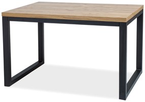 Jedálenský stôl Myndi II (masív) (dub + čierna) (pre 4 osoby). Vlastná spoľahlivá doprava až k Vám domov. 805400