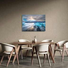 Sklenený obraz - Diamantová pláž (70x50 cm)