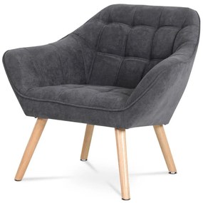 Kreslo AK-321 GREY2, tmavo sivá látka