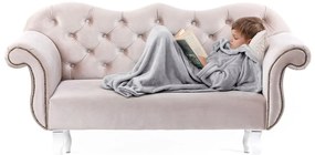 Sivá detská televízna deka s rukávmi DecoKing Lazykids