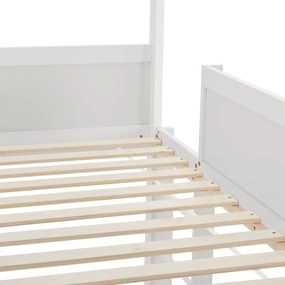 InternetovaZahrada Detská poschodová posteľ Josy 90 x 200 cm - biela
