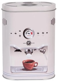 Šedá plechová dóza ba kávu Coffee Cup - 14*8*19 cm