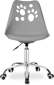 Tmavosivá otočná stolička Grover