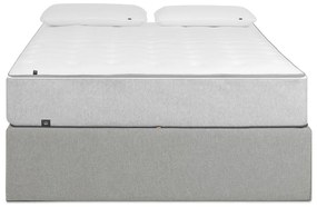 Sivá čalúnená dvojlôžková posteľ s úložným priestorom 160x200 cm Matters – Kave Home