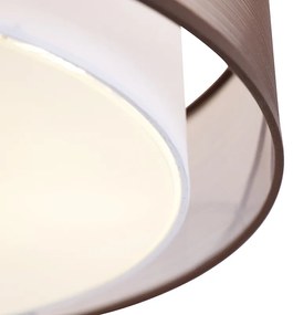 Moderné hnedé a biele stropné svietidlo 50 cm 3-svetlo - Drum Duo