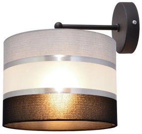 Nástenná lampa HELEN 1xE27/15W/230V čierna/šedá/strieborná