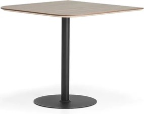 Barový stôl METRIC, zaoblené rohy, 1000x1000x900 mm, biela/dub