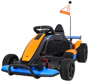 RAMIZ ELEKTRICKÉ AUTÍČKO - Go-kart McLaren Drift - oranžové - 2x150W MOTOR - 24V10Ah BATÉRIA  - 2023