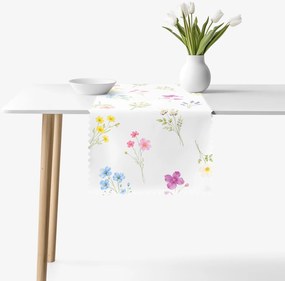 Goldea behúň na stôl teflónový - kvetinová záhrada 35x140 cm