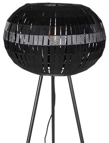 Moderná stojaca lampa trojnožka čierna - Zoë
