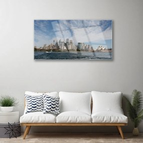 Skleneny obraz Mesto more domy sydney 120x60 cm