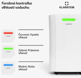 Klarstein AeroDry Smart 12 odvlhčovač vzduchu, 12 l/deň, 18 m², senzor vlhkosti, ovládanie pomocou aplikácie, 135 m³/h