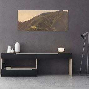 Obraz - Jules Coignet, View of Bozen with a Painter, reprodukcia (120x50 cm)