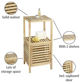 Nízka kúpeľňová skrinka z orechového dreva v prírodnej farbe 40x86 cm Norway – Wenko