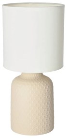 Béžová stolová lampa s textilným tienidlom (výška 32 cm) Iner – Candellux Lighting