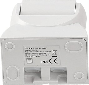 BERGE Pohybové čidlo PIR IP65 230V dosah 12m